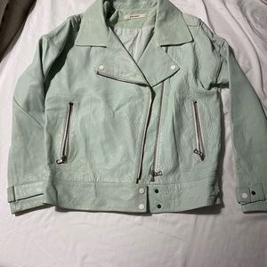 Jbrand leather jacket in Mint